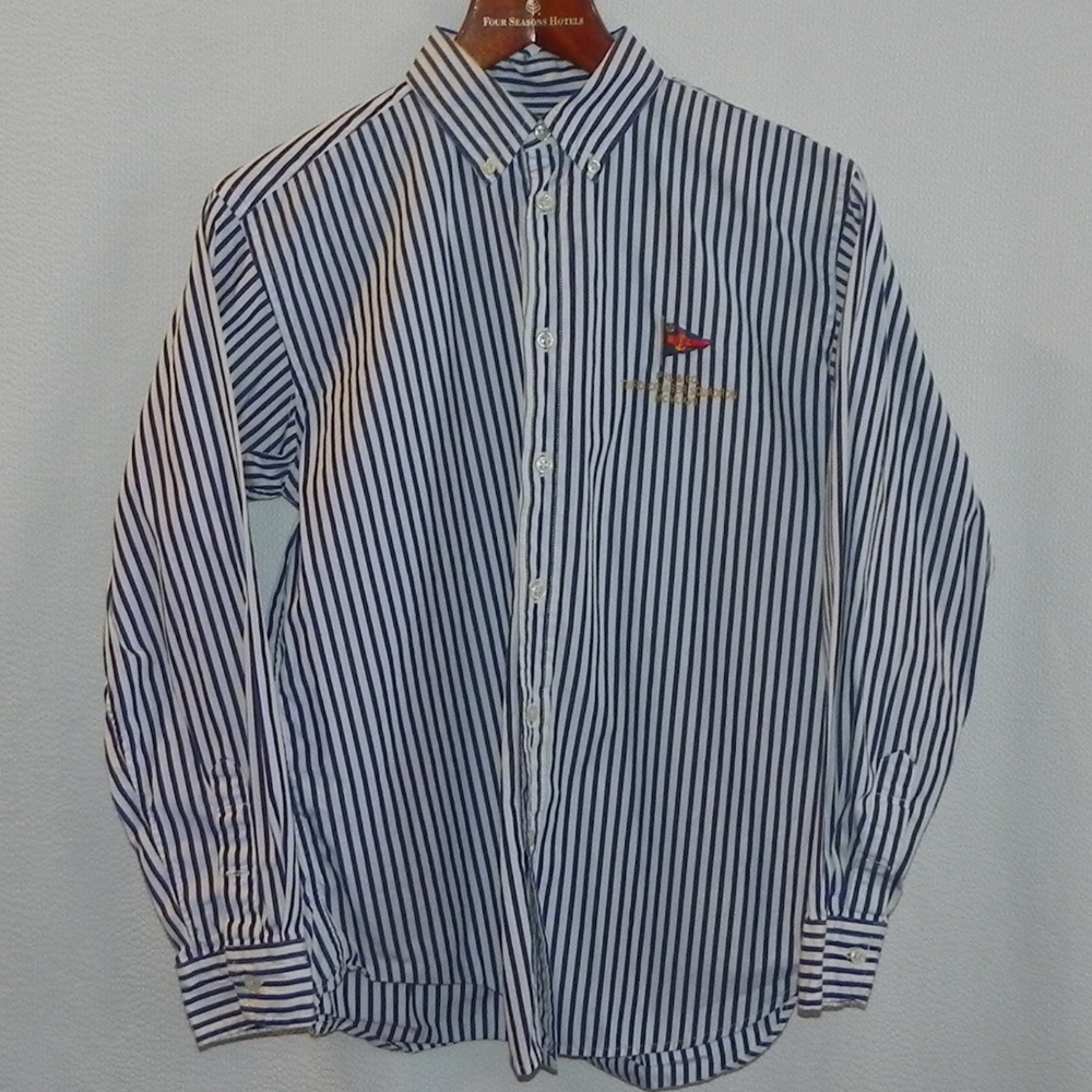 Polo Ralph Lauren Large(16/18) Blue/ White Stripe